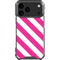 Pink and White Geometric Stripes iPhone 18 Pro Max Clear Case