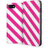 Pink and White Geometric Stripes iPhone SE (2nd & 3rd Gen) Folio Case
