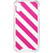 Pink and White Geometric Stripes iPhone XS Clear Case