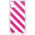 Pink and White Geometric Stripes iPhone XS Clear Case