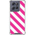 Pink and White Geometric Stripes Moto G 5G (2025) Clear Case