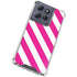 Pink and White Geometric Stripes Moto G Play 5G (2025) Clear Case