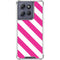 Pink and White Geometric Stripes Moto G Power 5G (2025) Clear Case
