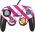 Pink and White Geometric Stripes Nintendo Skins