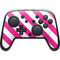 Pink and White Geometric Stripes Nintendo Skins