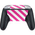 Pink and White Geometric Stripes Nintendo Switch 2 (2025) Pro Controller Skin