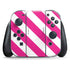 Pink and White Geometric Stripes Nintendo Skins