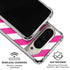 Pink and White Geometric Stripes Pixel 9/9 Pro Clear Case