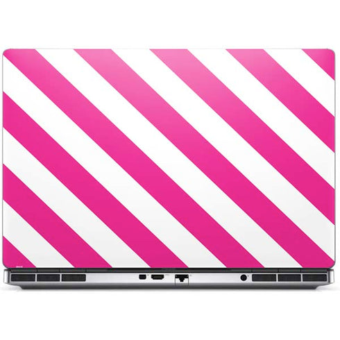 Pink and White Geometric Stripes Dell Precision Skin