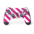 Pink and White Geometric Stripes PlayStation PS4 Skins