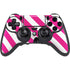 Pink and White Geometric Stripes PlayStation PS4 Skins