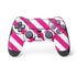 Pink and White Geometric Stripes PlayStation PS4 Skins