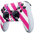 Pink and White Geometric Stripes PS5 DualSense Edge Pro Controller Skin