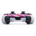 Pink and White Geometric Stripes PS5 DualSense Edge Pro Controller Skin