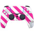 Pink and White Geometric Stripes PS5 Pro Disk Bundle Skin