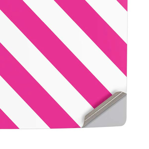 Pink and White Geometric Stripes PS5 Pro Disk Console Skin