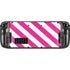 Pink and White Geometric Stripes Steam Deck Handheld Gaming Computer Skin