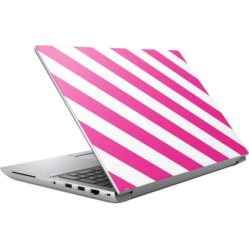 Pink and White Geometric Stripes HP ZBook Fury 16 G10 Skin