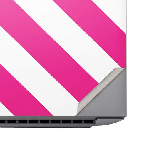 Pink and White Geometric Stripes HP ZBook Fury 16 G10 Skin