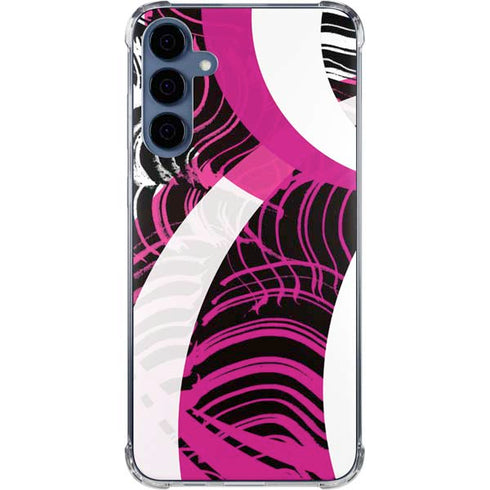 Pink and White Hipster Galaxy A35 5G Clear Case