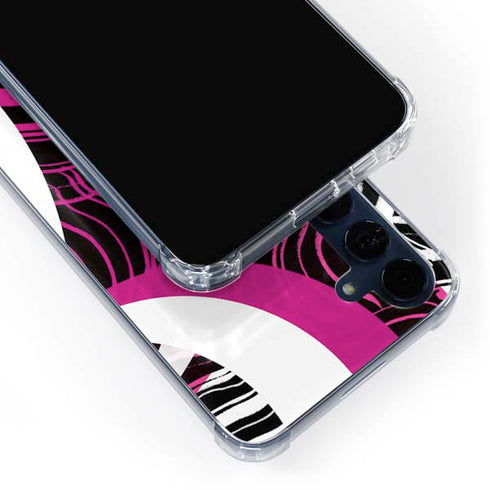 Pink and White Hipster Galaxy A55 5G Clear Case
