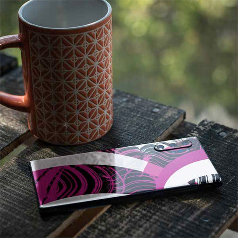 Pink and White Hipster Galaxy Note 10 Plus Skin