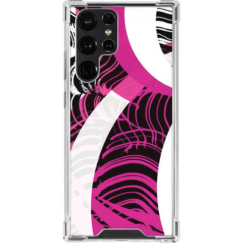 Pink and White Hipster Galaxy S23 Ultra Clear Case