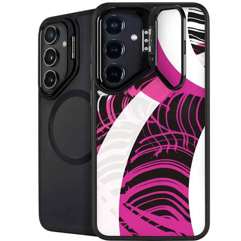 Pink and White Hipster Galaxy S25 Plus Kickstand Case