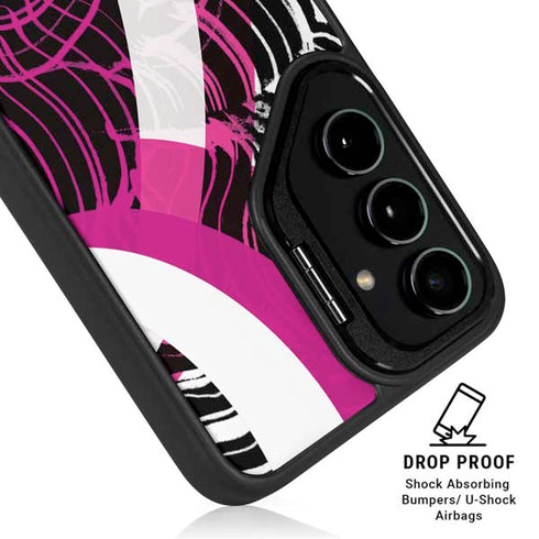 Pink and White Hipster Galaxy S25 Plus Kickstand Case