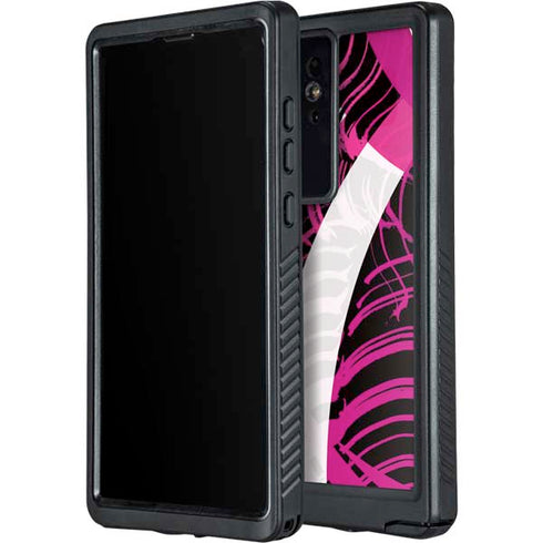 Pink and White Hipster Galaxy S24 Ultra Waterproof Case