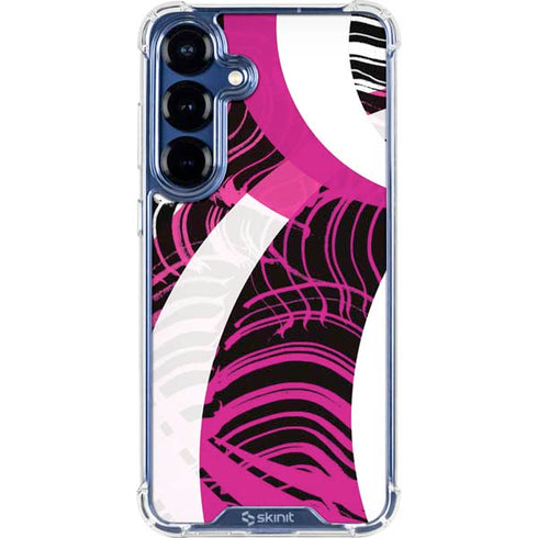 Pink and White Hipster Galaxy S25 Plus Clear Case