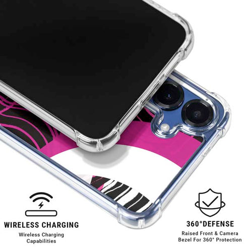 Pink and White Hipster Galaxy S25 Plus Clear Case