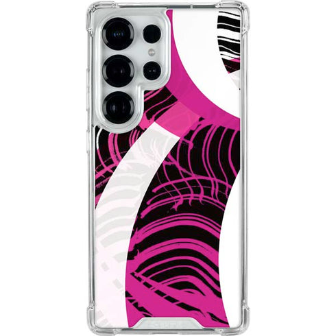 Pink and White Hipster Galaxy S25 Ultra Clear Case