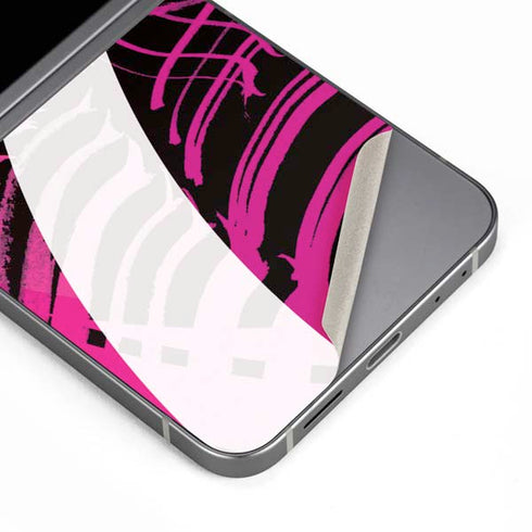 Pink and White Hipster Galaxy Z Flip6 Skin