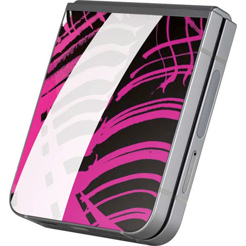 Pink and White Hipster Galaxy Z Flip6 Skin