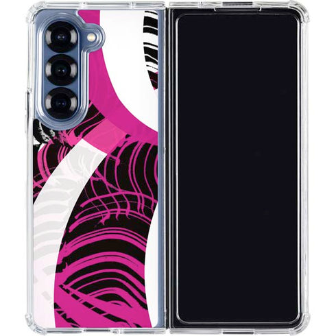 Pink and White Hipster Galaxy Z Fold6 Clear Case
