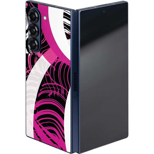 Pink and White Hipster Galaxy Z Fold6 Skin