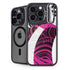 Pink and White Hipster iPhone 14 Pro Kickstand Case