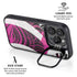 Pink and White Hipster iPhone 14 Pro Max Kickstand Case