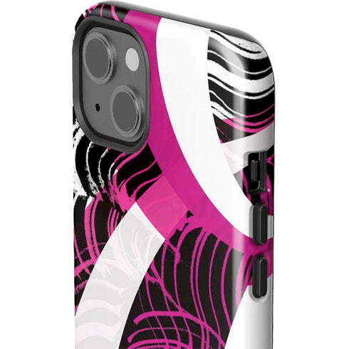 Pink and White Hipster iPhone 15 Impact Case