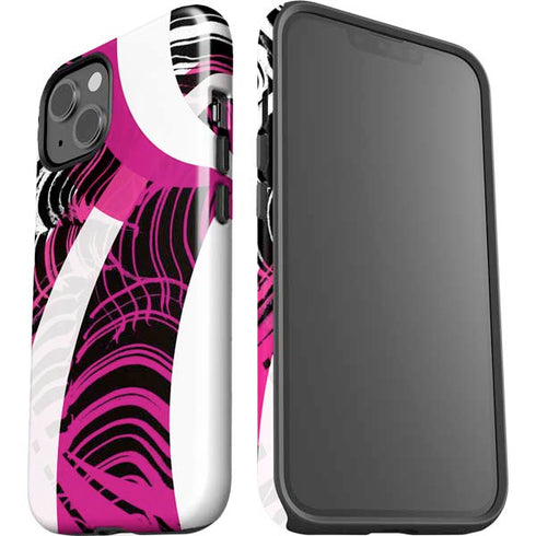 Pink and White Hipster iPhone 15 Impact Case