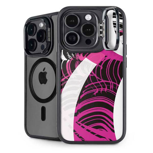 Pink and White Hipster iPhone 15 Pro Max Kickstand Case