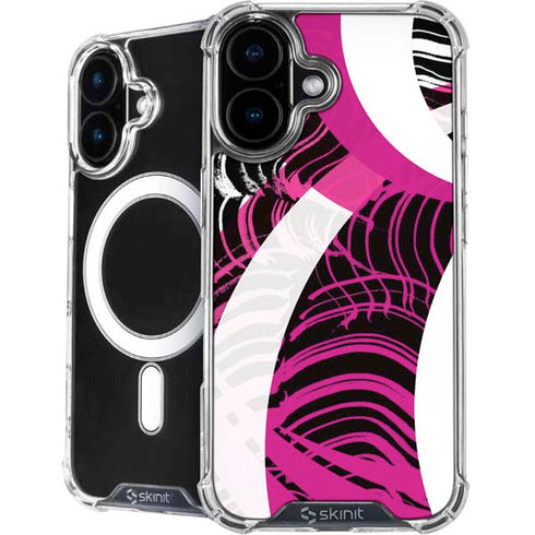 Pink and White Hipster iPhone 16 MagSafe Case