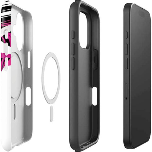 Pink and White Hipster iPhone 16 Magsafe Impact Case