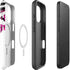 Pink and White Hipster iPhone 16 Plus Magsafe Impact Case