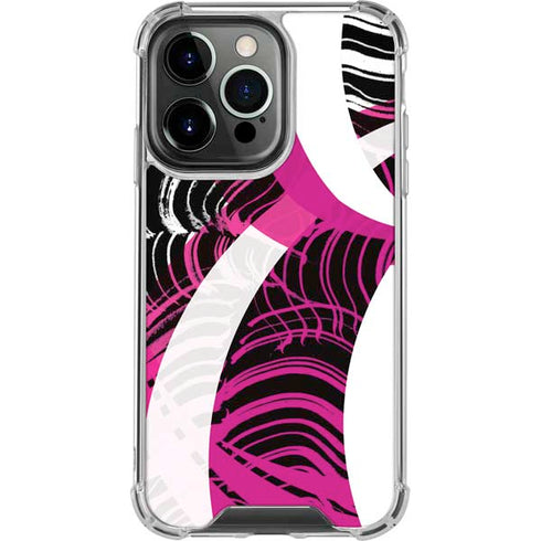 Pink and White Hipster iPhone 16 Pro Clear Case