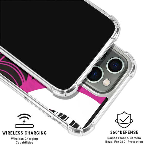 Pink and White Hipster iPhone 16 Pro Clear Case