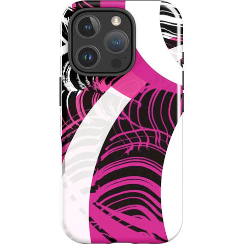 Pink and White Hipster iPhone 16 Pro Impact Case