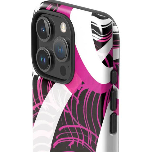 Pink and White Hipster iPhone 16 Pro Impact Case