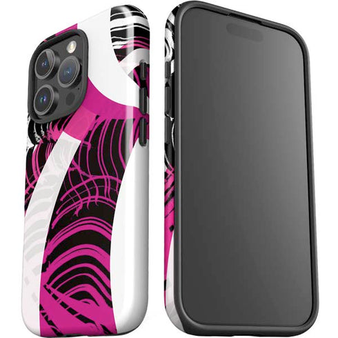 Pink and White Hipster iPhone 16 Pro Impact Case